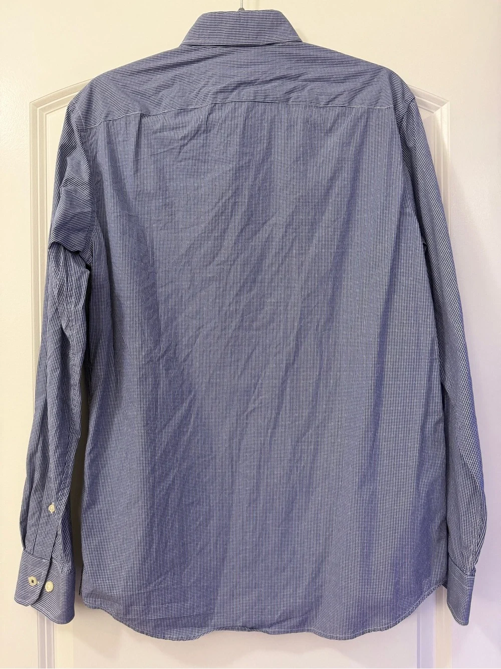 Banana Republic Men's Blue Micro-Striped Dress Shirt